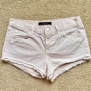 J Brand Denim Sachi Cut-Off Shorts Raw Hem Vintage Orchid Ice Pink Sz 26